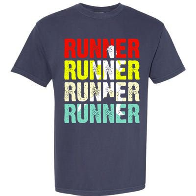 Runner Running Marathoner Retro Vintage Garment-Dyed Heavyweight T-Shirt
