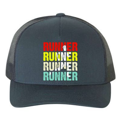 Runner Running Marathoner Retro Vintage Yupoong Adult 5-Panel Trucker Hat