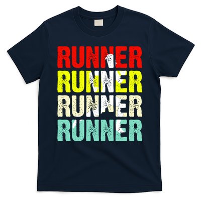 Runner Running Marathoner Retro Vintage T-Shirt