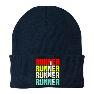 Runner Running Marathoner Retro Vintage Beanie