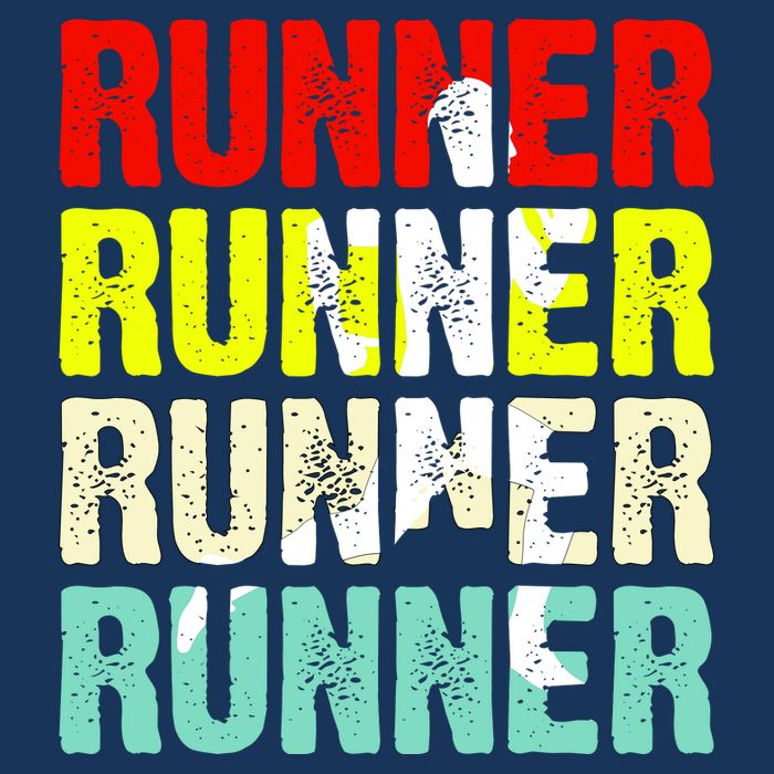 Runner Running Marathoner Retro Vintage Drawstring Bag
