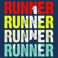 Runner Running Marathoner Retro Vintage Poster