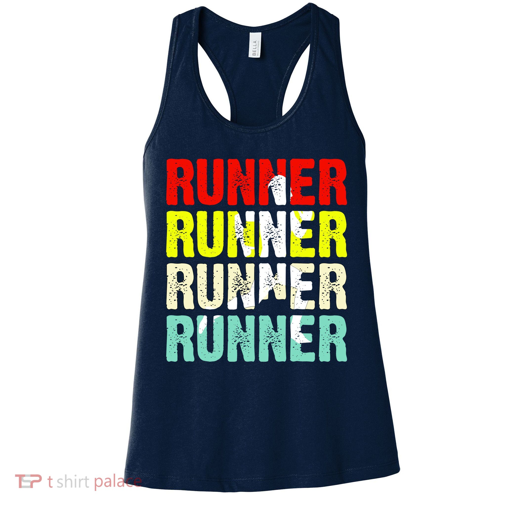 Runner Running Marathoner Retro Vintage Womens Tank Top