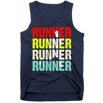 Runner Running Marathoner Retro Vintage Tank Top