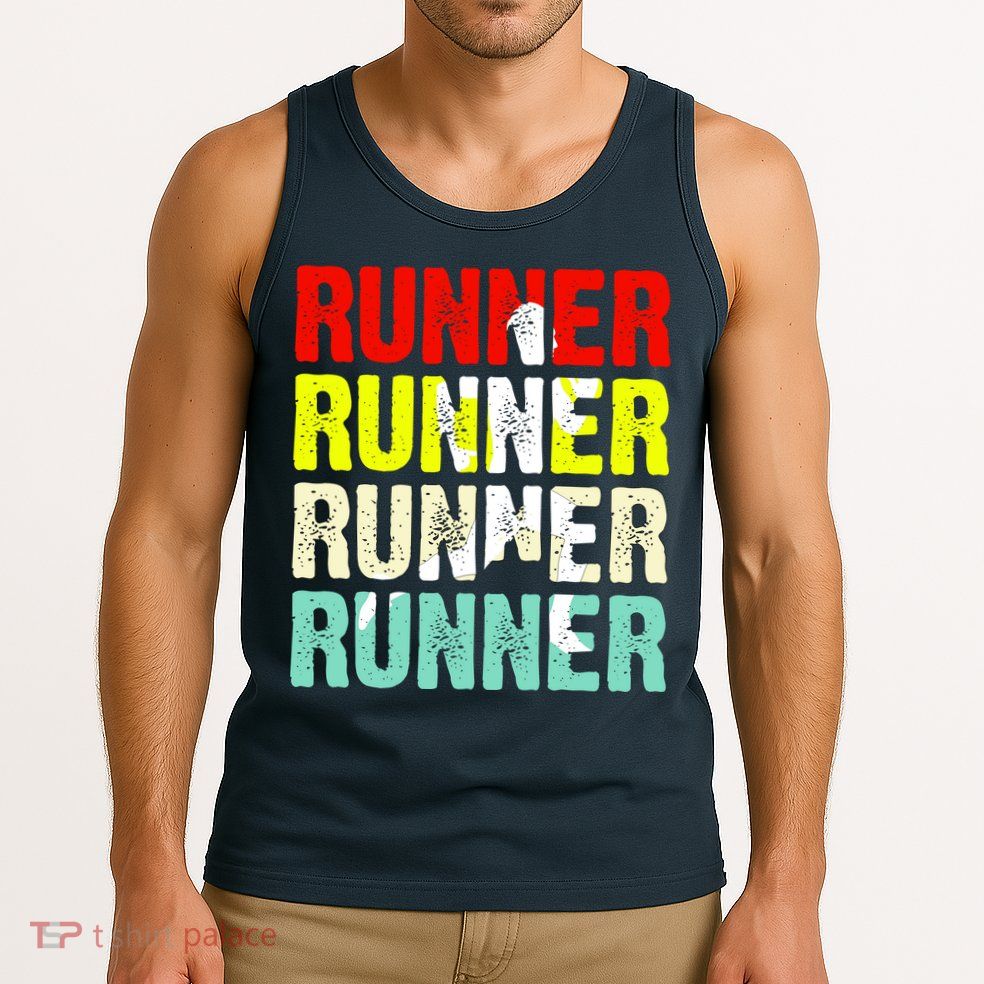 Runner Running Marathoner Retro Vintage Tank Top