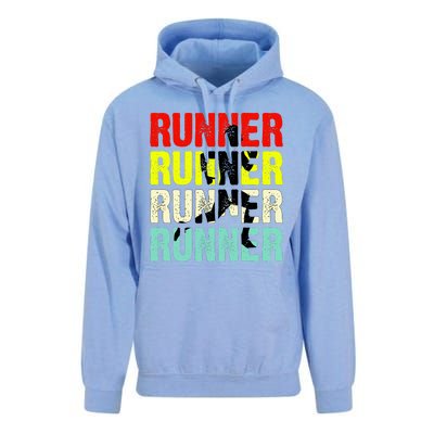 Runner Running Marathoner Retro Vintage Unisex Surf Hoodie