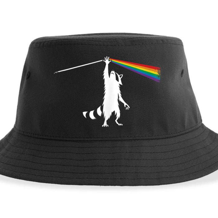 Raccoon Rock Music Concert Festival Funny Raccoon Sustainable Bucket Hat