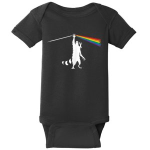 Raccoon Rock Music Concert Festival Funny Raccoon Baby Bodysuit