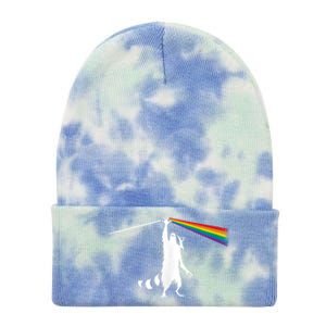 Raccoon Rock Music Concert Festival Funny Raccoon Tie Dye 12in Knit Beanie