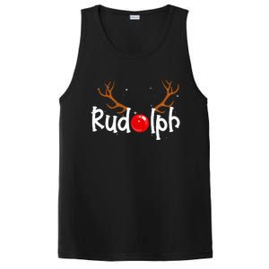 Rudolph Red Nose Reindeer Christmas Funny PosiCharge Competitor Tank