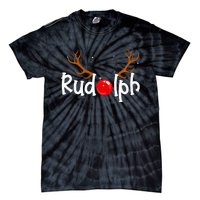 Rudolph Red Nose Reindeer Christmas Funny Tie-Dye T-Shirt