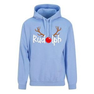 Rudolph Red Nose Reindeer Christmas Funny Unisex Surf Hoodie