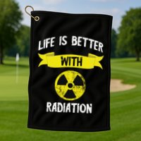 Radioactivity Radiology Nuclear Symbol X Rays Golf Towel