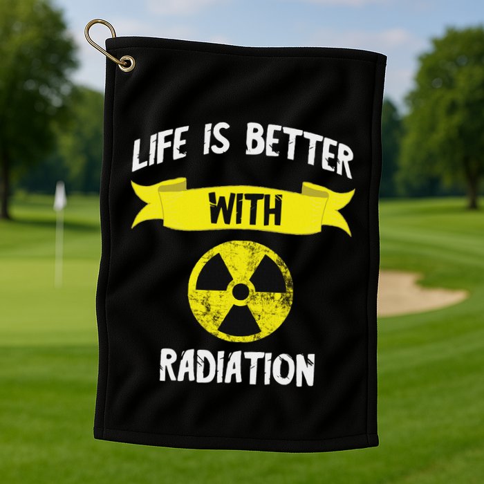 Radioactivity Radiology Nuclear Symbol X Rays Golf Towel