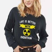 Radioactivity Radiology Nuclear Symbol X Rays Cropped Pullover Crew