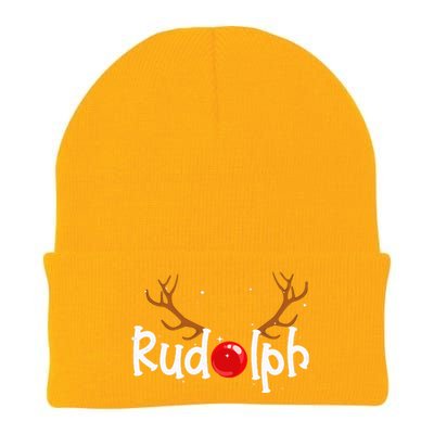 Rudolph Red Nose Reindeer Christmas Funny Knit Cap Winter Beanie