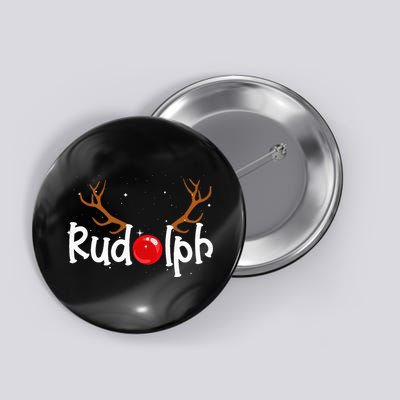 Rudolph Red Nose Reindeer Christmas Funny Button