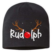 Rudolph Red Nose Reindeer Christmas Funny Sustainable Beanie