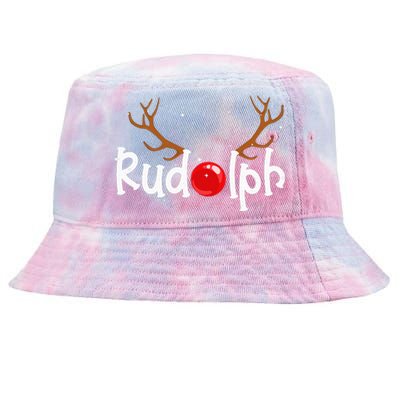 Rudolph Red Nose Reindeer Christmas Funny Tie-Dyed Bucket Hat