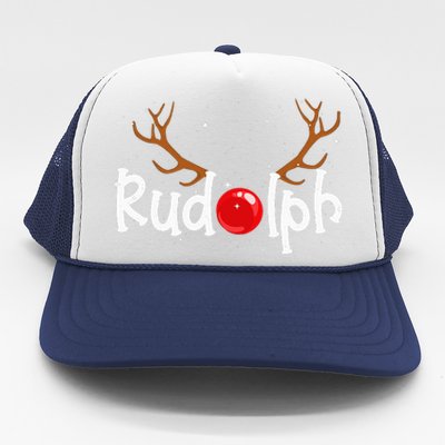 Rudolph Red Nose Reindeer Christmas Funny Trucker Hat