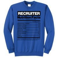 Recruiting Recruitt Nutrition Facts Recruit Recruiter Funny Gift Sweatshirt