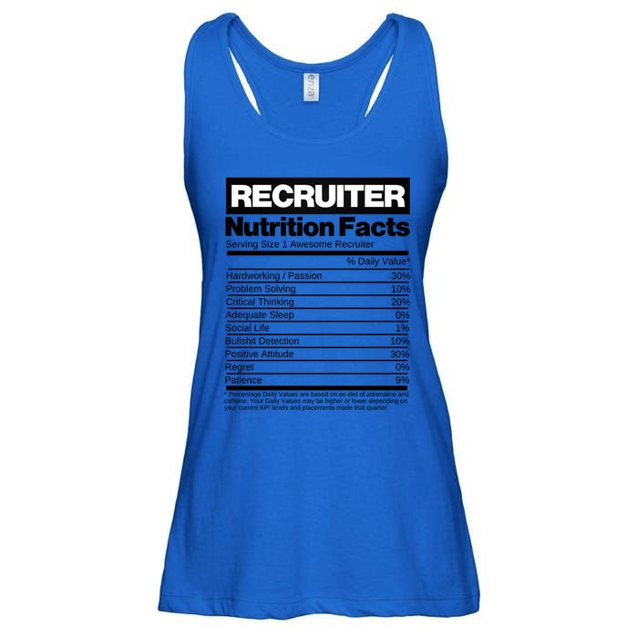 Recruiting Recruitt Nutrition Facts Recruit Recruiter Funny Gift Ladies Essential Flowy Tank