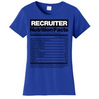 Recruiting Recruitt Nutrition Facts Recruit Recruiter Funny Gift Women's T-Shirt