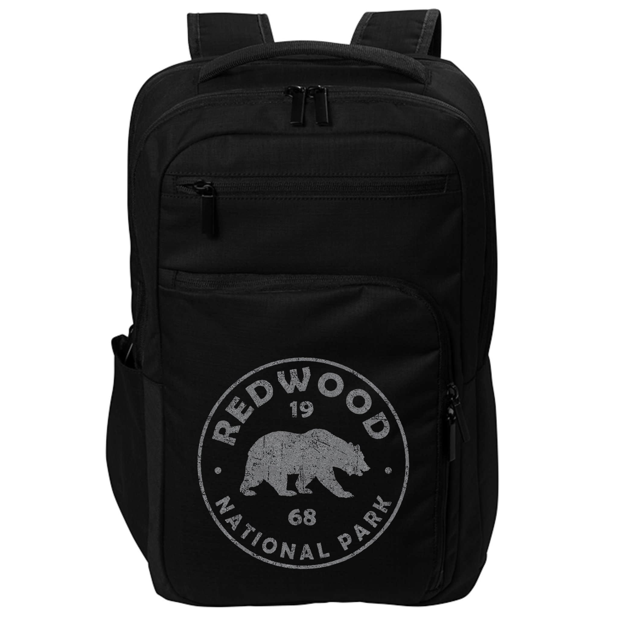 Retro Redwood National Park Vintage Hiking Impact Tech Backpack
