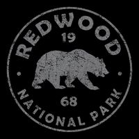 Retro Redwood National Park Vintage Hiking Bucket Hat