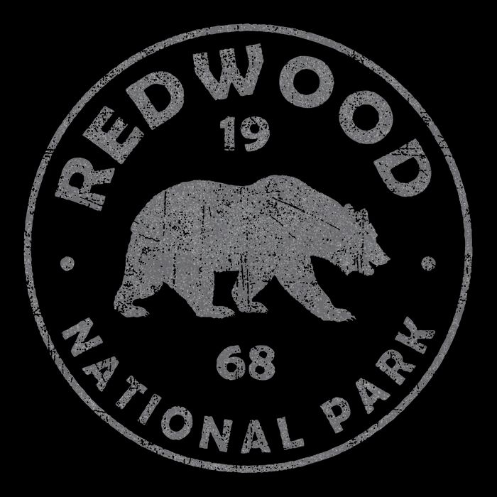 Retro Redwood National Park Vintage Hiking Bucket Hat