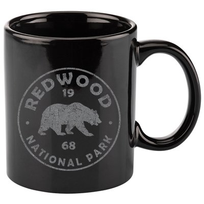 Retro Redwood National Park Vintage Hiking 11oz C Handle Ceramic Mug