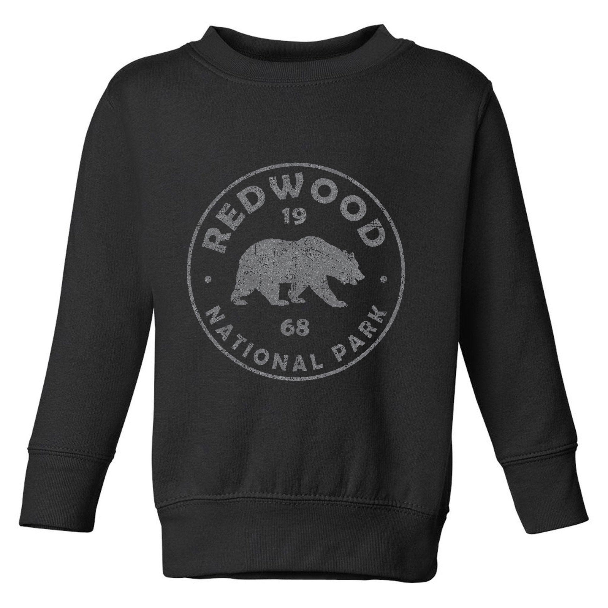 Retro Redwood National Park Vintage Hiking Toddler Sweatshirt