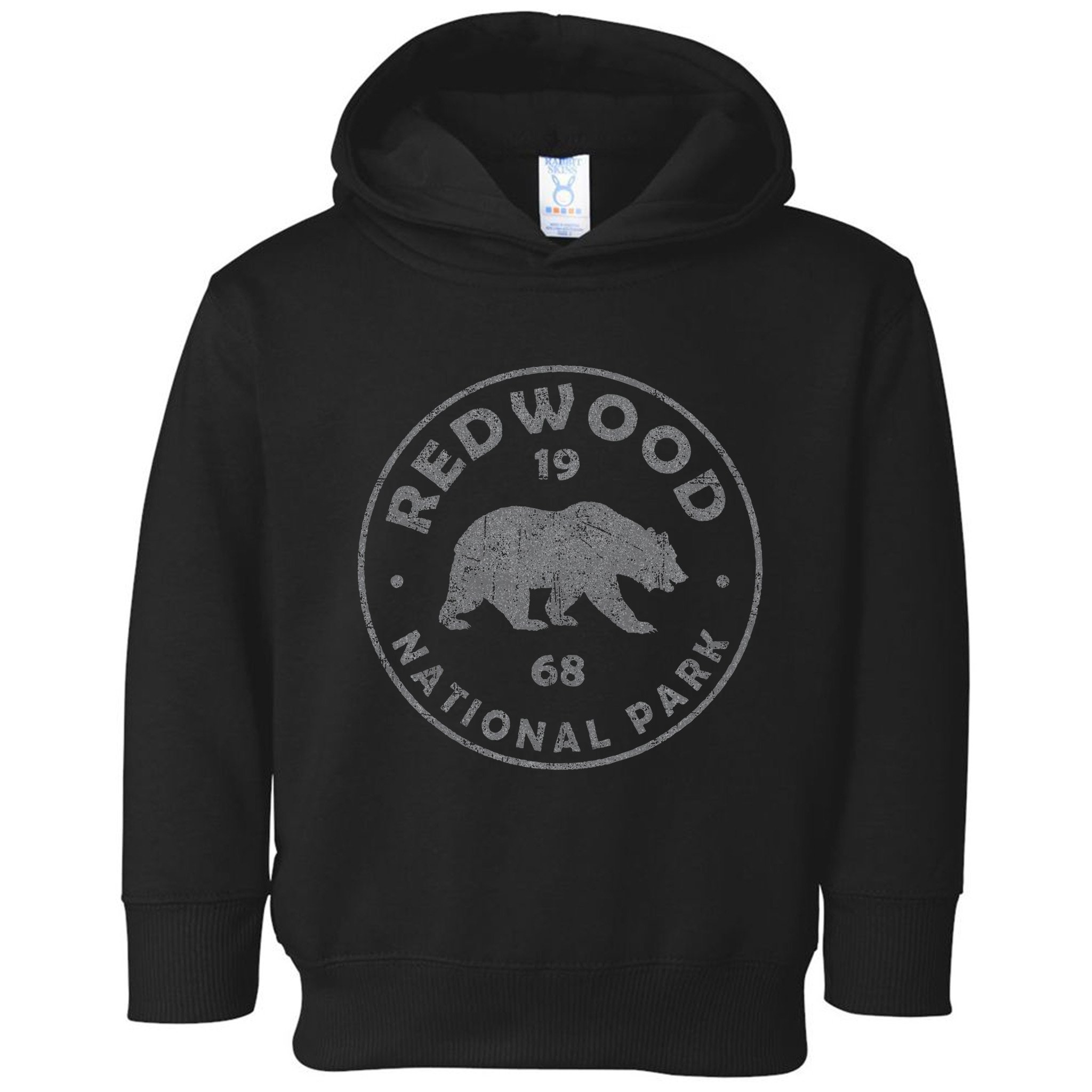Retro Redwood National Park Vintage Hiking Toddler Hoodie