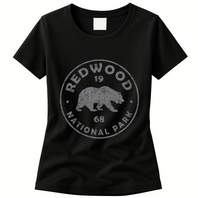 Retro Redwood National Park Vintage Hiking Womens T-Shirt