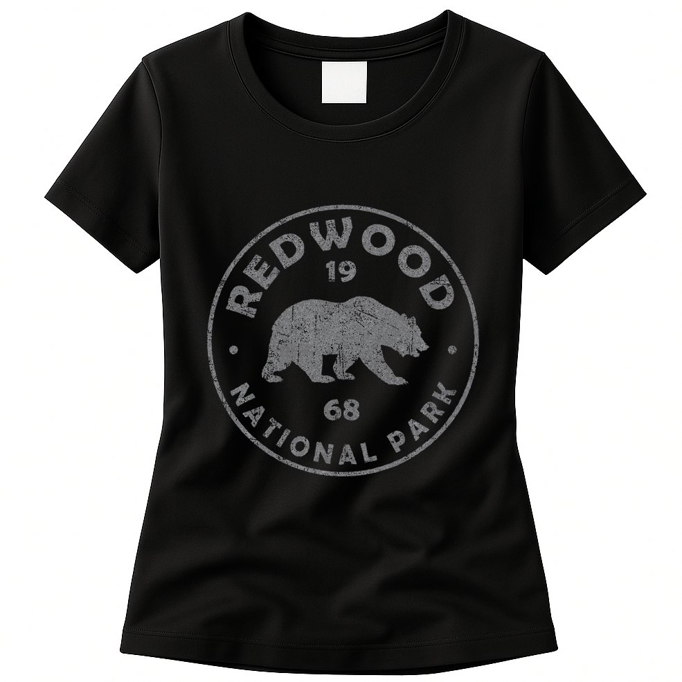 Retro Redwood National Park Vintage Hiking Womens T-Shirt