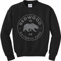 Retro Redwood National Park Vintage Hiking Kids Sweatshirt