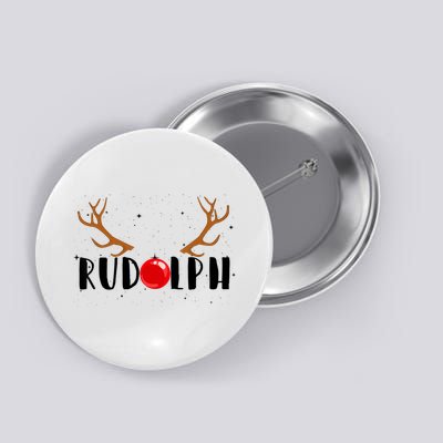 Rudolph Red Nose Reindeer Christmas Xmas Button