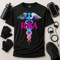 RNA Restorative Nurse Assistant Caduceus Nursing Aide Gift Cooling Performance Crew T-Shirt