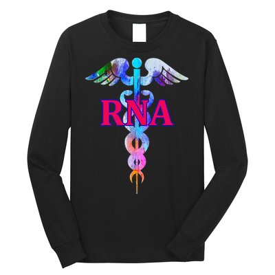 RNA Restorative Nurse Assistant Caduceus Nursing Aide Gift Long Sleeve Shirt