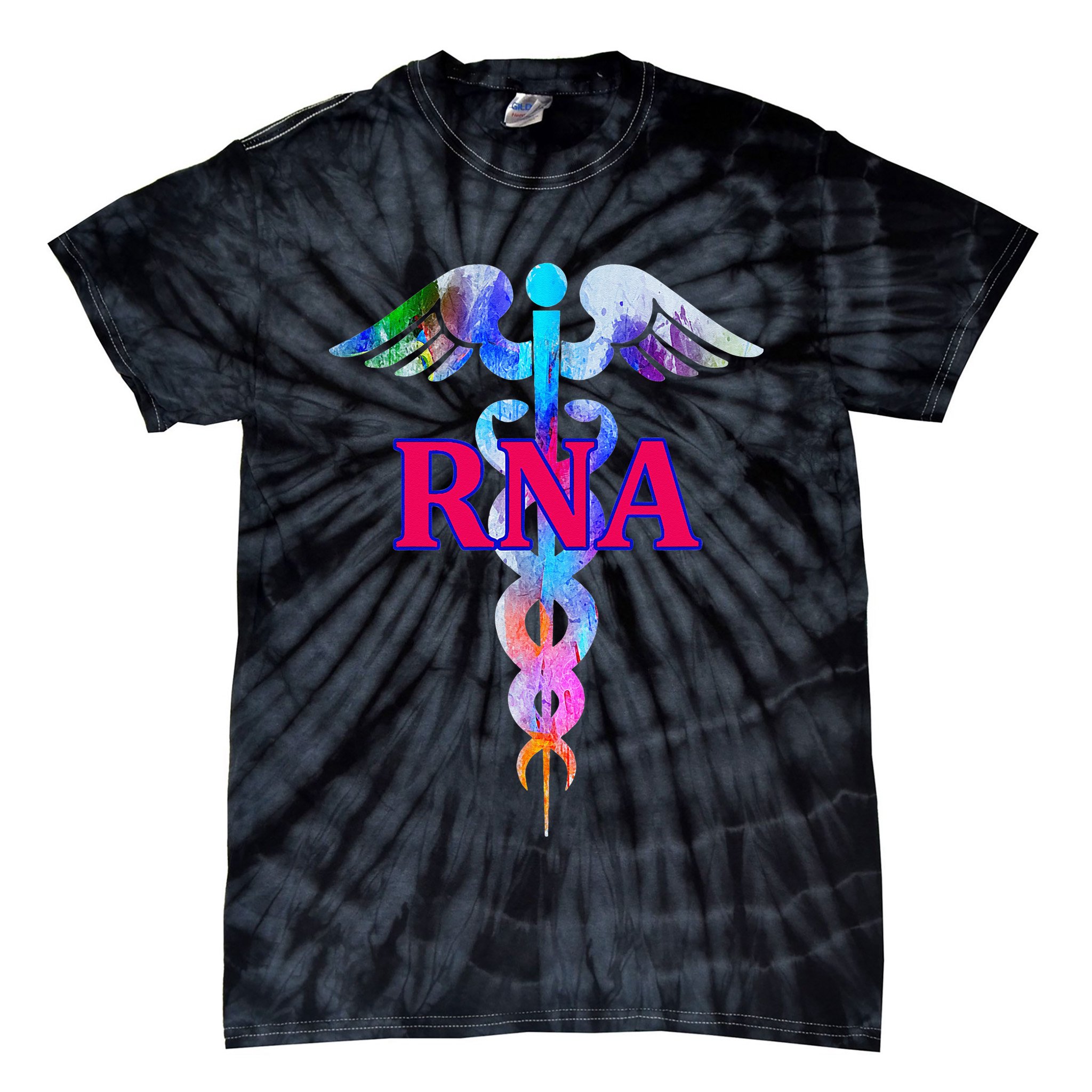 RNA Restorative Nurse Assistant Caduceus Nursing Aide Gift Tie-Dye T-Shirt