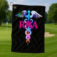 RNA Restorative Nurse Assistant Caduceus Nursing Aide Gift Golf Towel