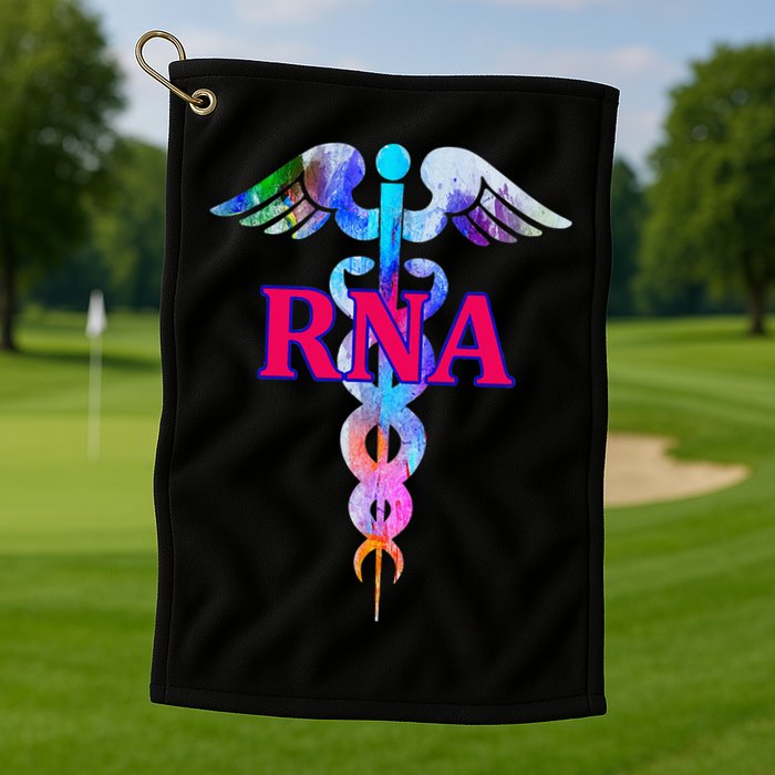 RNA Restorative Nurse Assistant Caduceus Nursing Aide Gift Golf Towel