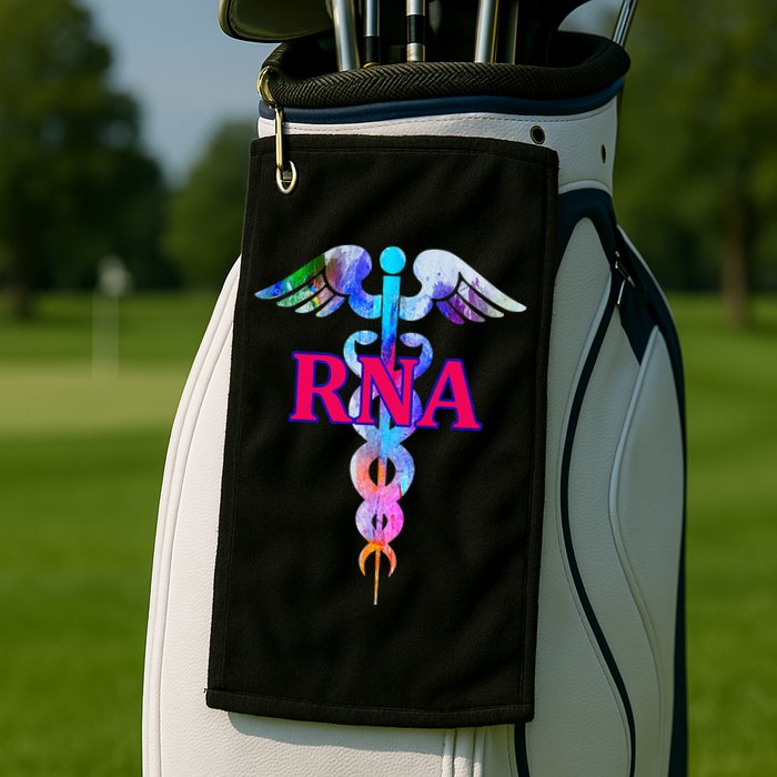 RNA Restorative Nurse Assistant Caduceus Nursing Aide Gift Golf Towel