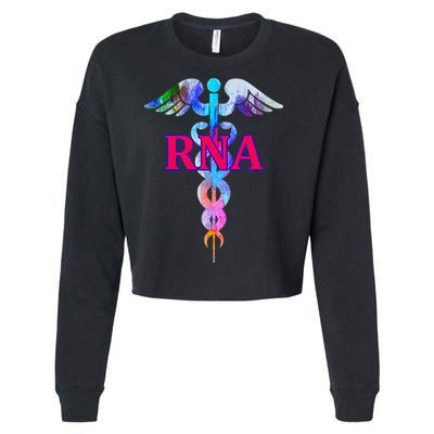 RNA Restorative Nurse Assistant Caduceus Nursing Aide Gift Cropped Pullover Crew