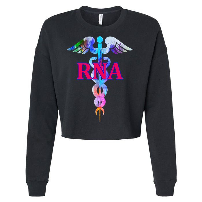 RNA Restorative Nurse Assistant Caduceus Nursing Aide Gift Cropped Pullover Crew