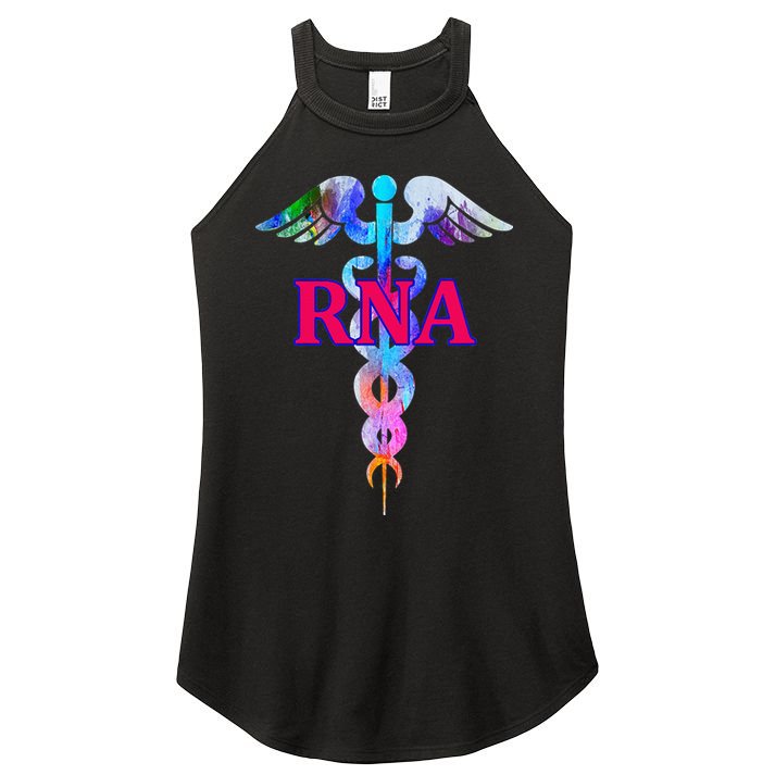 RNA Restorative Nurse Assistant Caduceus Nursing Aide Gift Women's Perfect Tri Rocker Tank