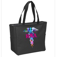 RNA Restorative Nurse Assistant Caduceus Nursing Aide Gift Zip Tote Bag