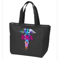 RNA Restorative Nurse Assistant Caduceus Nursing Aide Gift Zip Tote Bag
