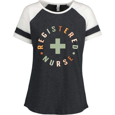 Rn Registered Nurse Nursing Rn Graduation Gift Enza Ladies Jersey Colorblock Tee