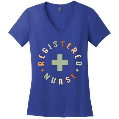 Rn Registered Nurse Nursing Rn Graduation Gift Women's V-Neck T-Shirt